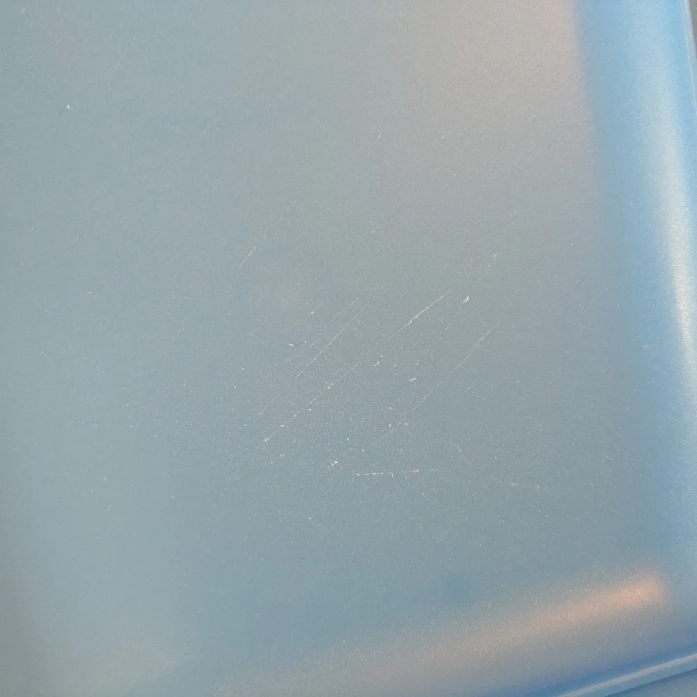 2 STACKABLE VINTAGE TUPPERWARE TV DINNER TRAYS PICNIC LUNCH BENTO, blue